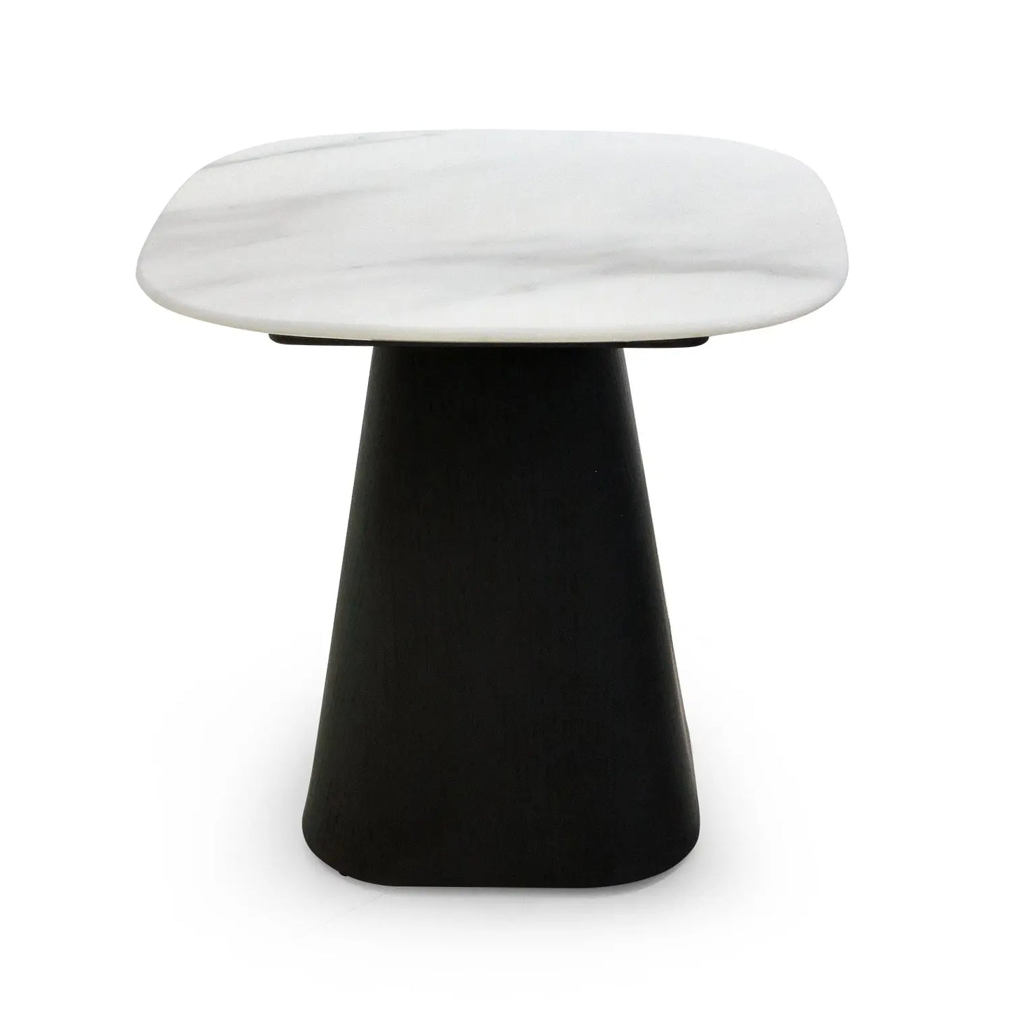 Avocado Green Natural Marble Coffee Table Set with Retro Round Black Base 2051 Marsiling Furniture