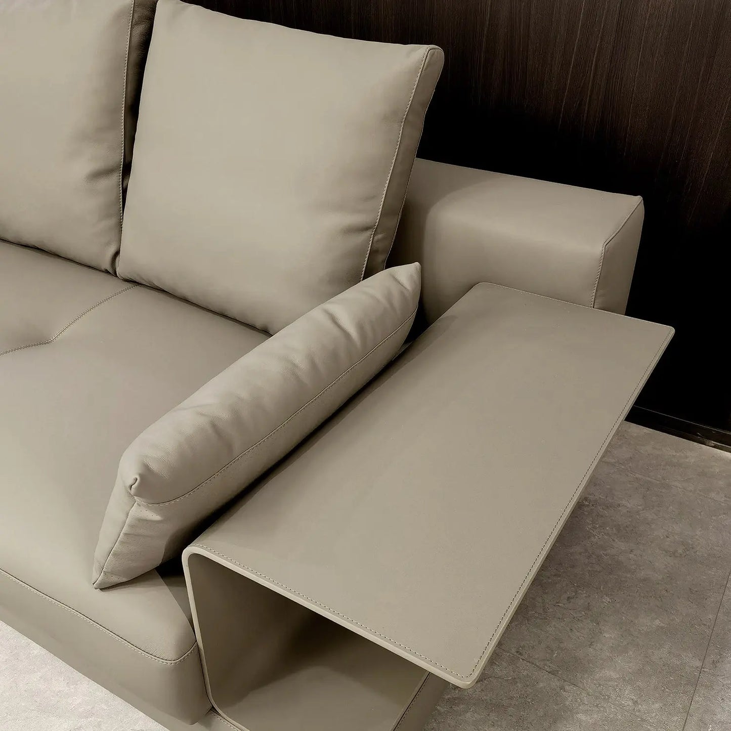Home Living Room Sofa Set Furniture White Pu Cow Leather Corner Modular Couches Sectional Sofa Marsiling
