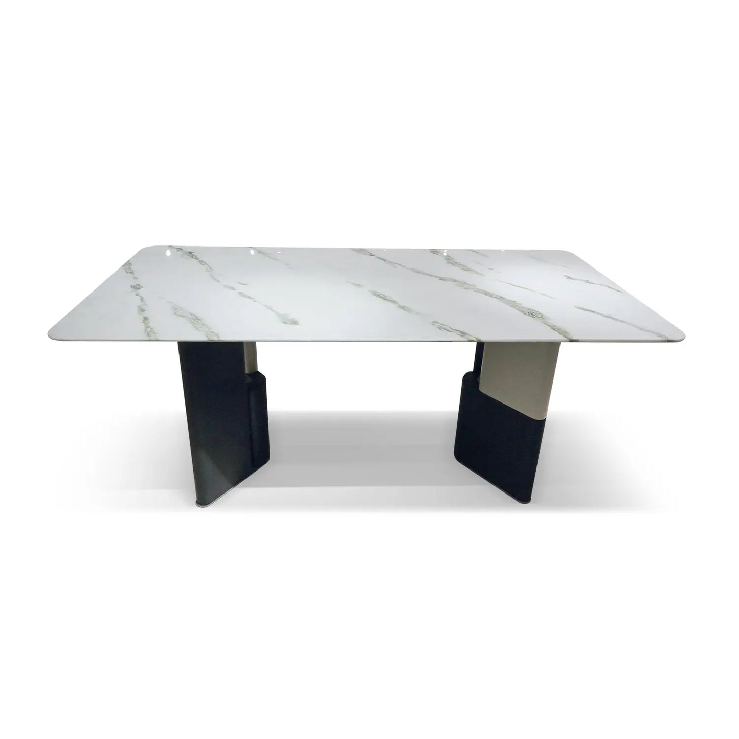 Natural Marble Dining Table Modern - Minimalist Luxury with Unique Leg Design 2505 Marsiling Furniture