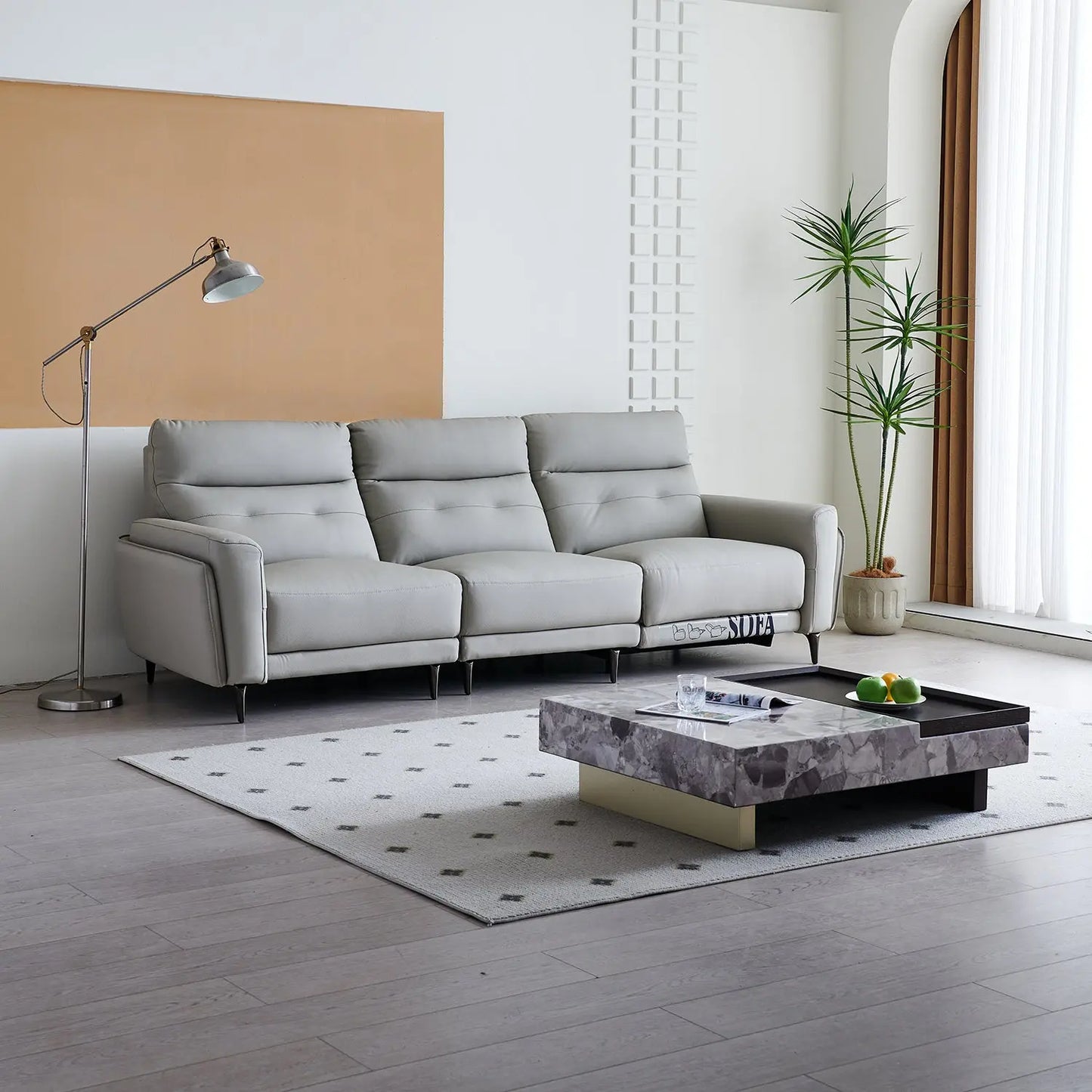 Three-Seat Multi-Functional Sofa Combination Recliner Electric Functional Sofa Marsiling Furniture