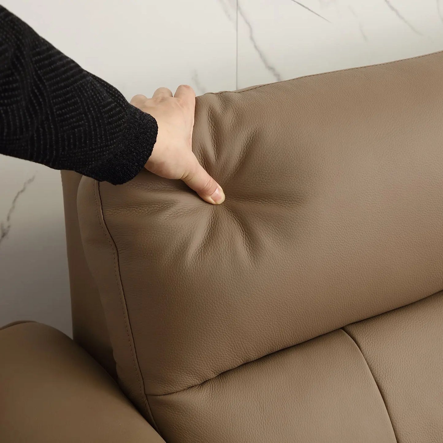 Living Room Leather Lobby Sofa Upholstered Waiting Modern Leather Couch Furniture Marsiling Furniture