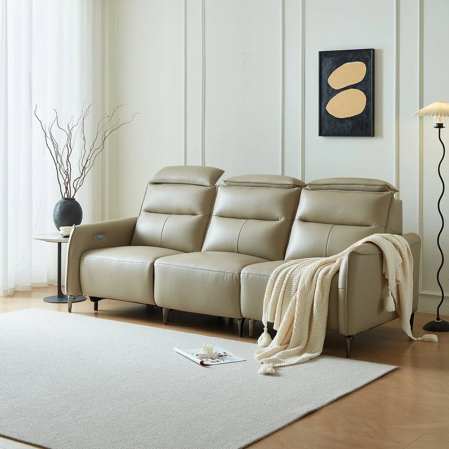 Modern Smart Furniture Sofa Set Electric Adjustable Function Leather Sectional Modular Recliner Couch Sofa Marsiling Furniture