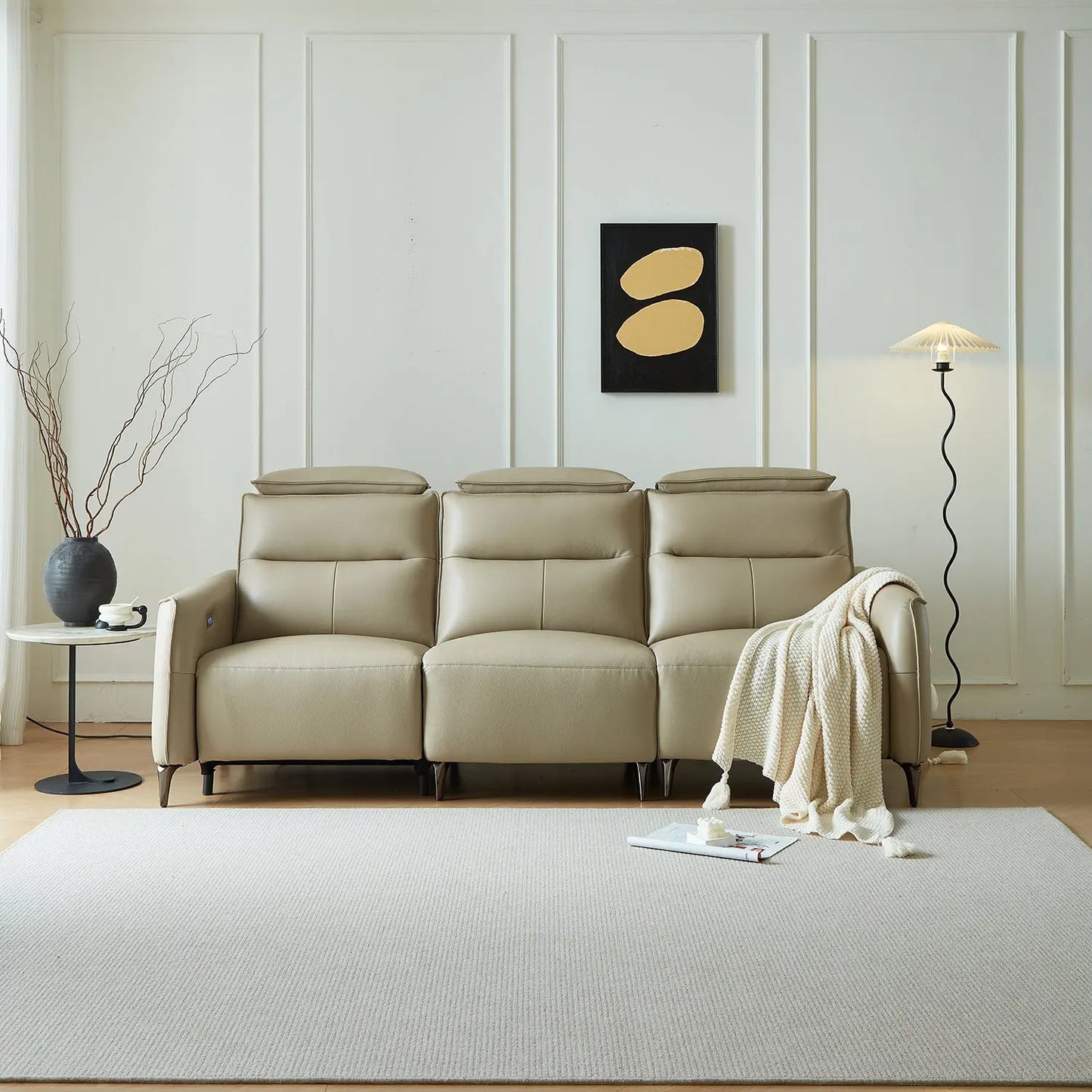 Modern Smart Furniture Sofa Set Electric Adjustable Function Leather Sectional Modular Recliner Couch Sofa Marsiling Furniture