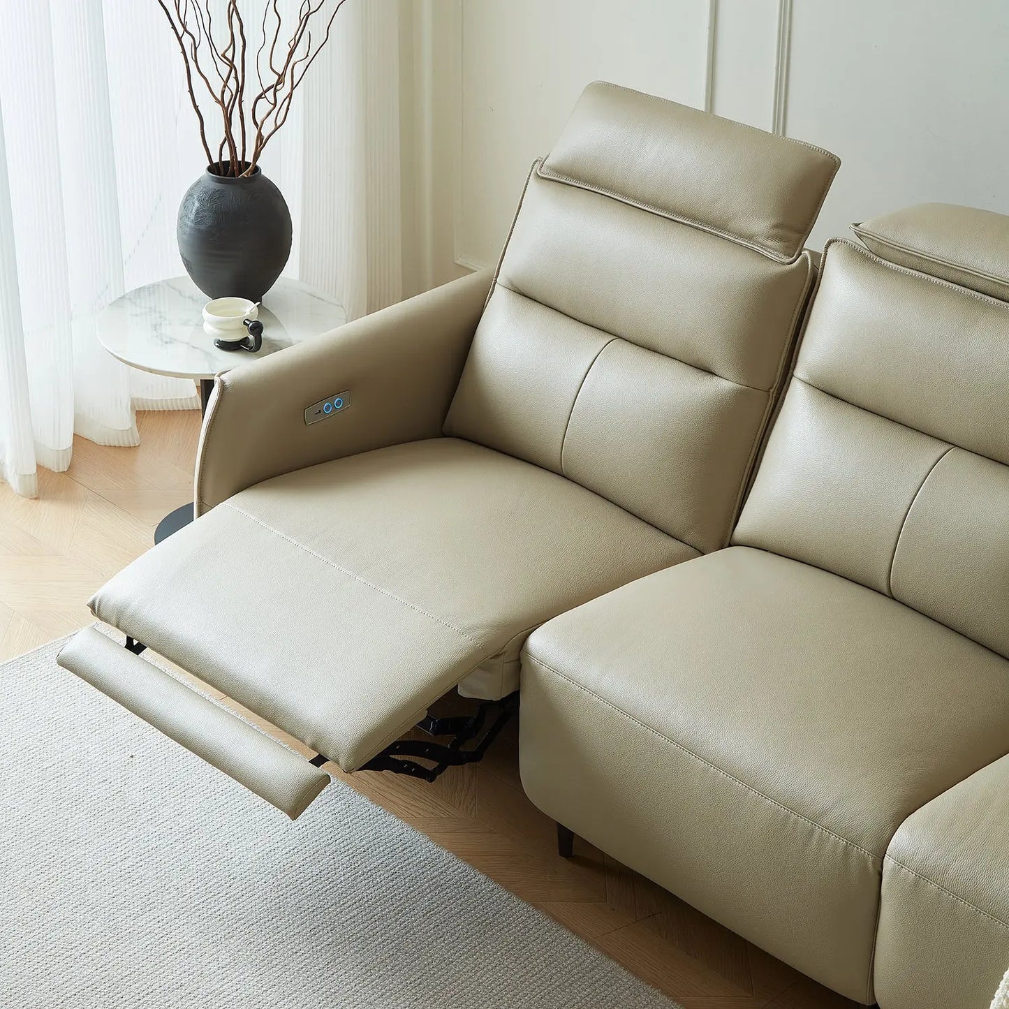 Modern Smart Furniture Sofa Set Electric Adjustable Function Leather Sectional Modular Recliner Couch Sofa Marsiling Furniture