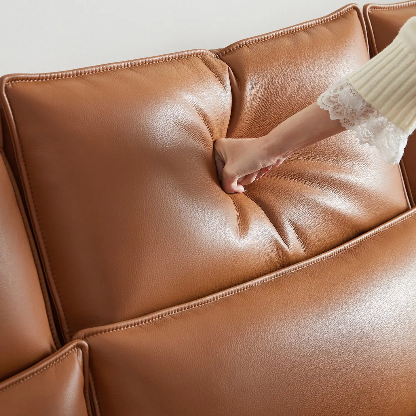 Modern 3-Seater Leather Electric Recliner Sofa for Living Room for Small Apartment Living Room Marsiling Furniture
