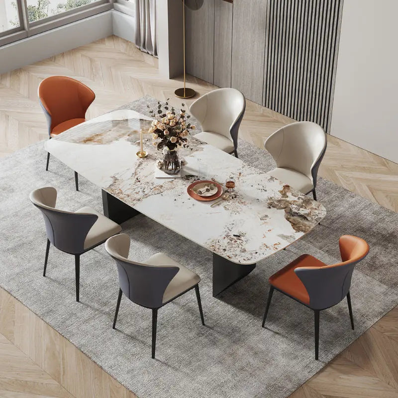 Minimalist Designer Restaurant PU Airplane Shell Chairs Leisure Furniture Bar Dining Chair Marsiling