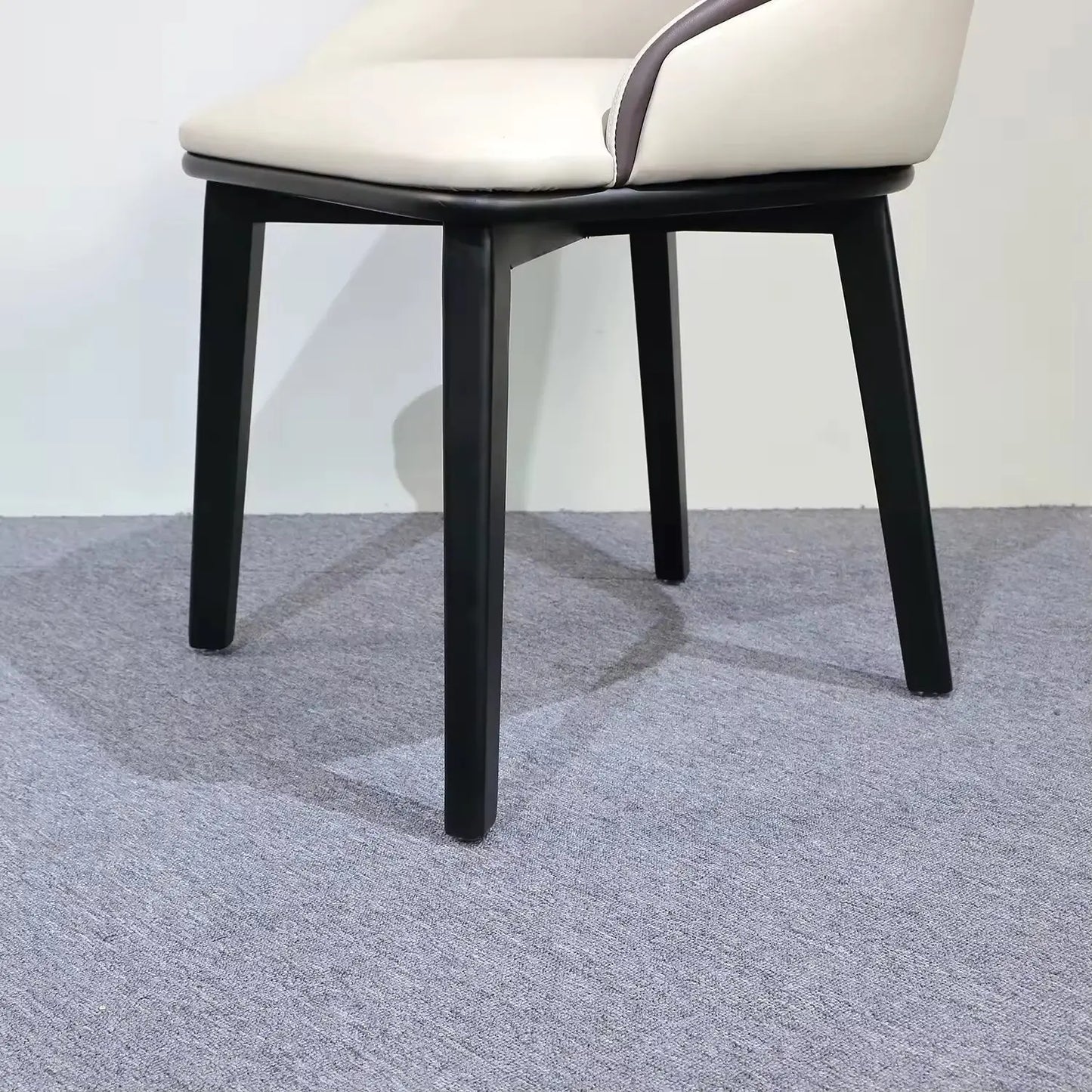 Restaurant Set Room Furniture Backrest Soft Solid Wood Legs Dining Chair for Dining Table Marsiling
