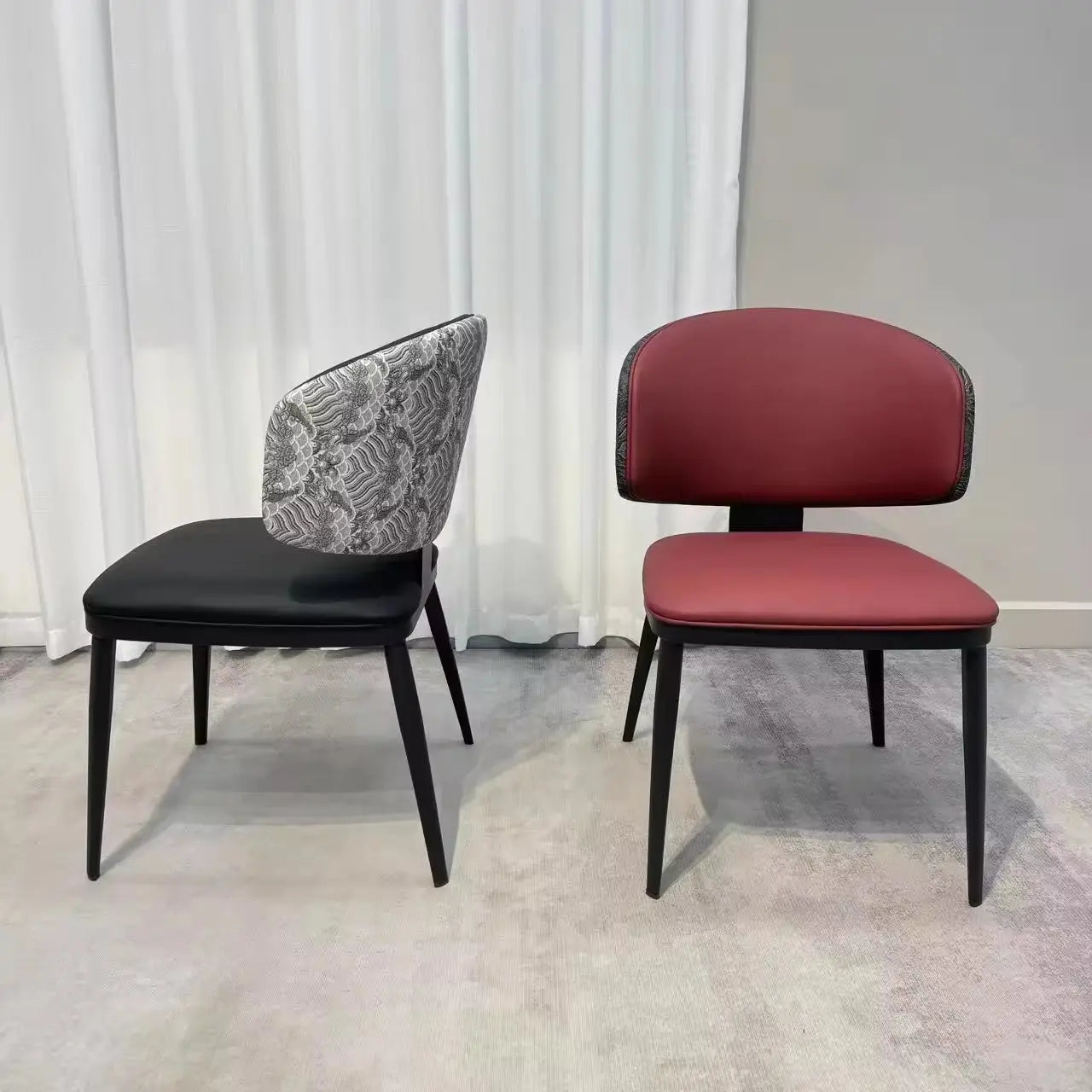 Modern Hotel Restaurant Home Leather Banquet Party Dining Chair for Livining Room Marsiling
