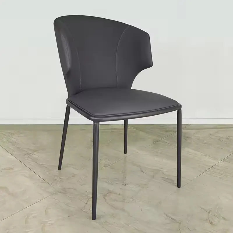 Modern Home Dining Furniture Restaurant Wedding Metal Modern Banquet PU Leather Dining Chair Marsiling