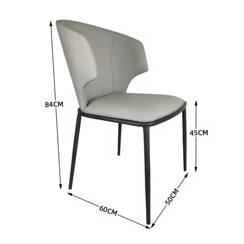 Modern Home Dining Furniture Restaurant Wedding Metal Modern Banquet PU Leather Dining Chair Marsiling