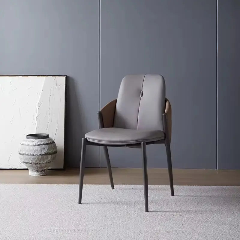 Scandinavian Modern Home Kitchen Furniture Nordic Style Steel Dining Chairs with Armrests Marsiling