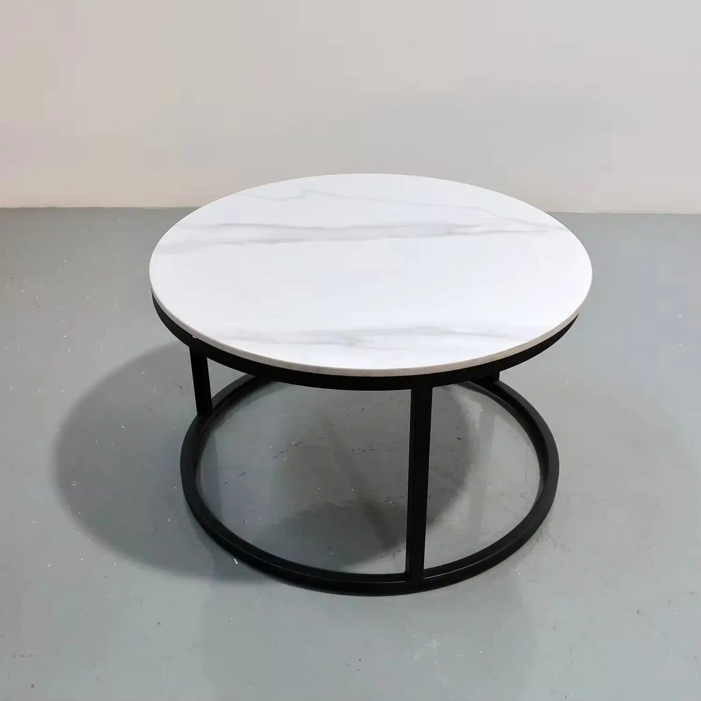 Light Luxury Accent Furniture Round Coffee Table Modern Couch Center Table Leisure Nesting Tables Marsiling