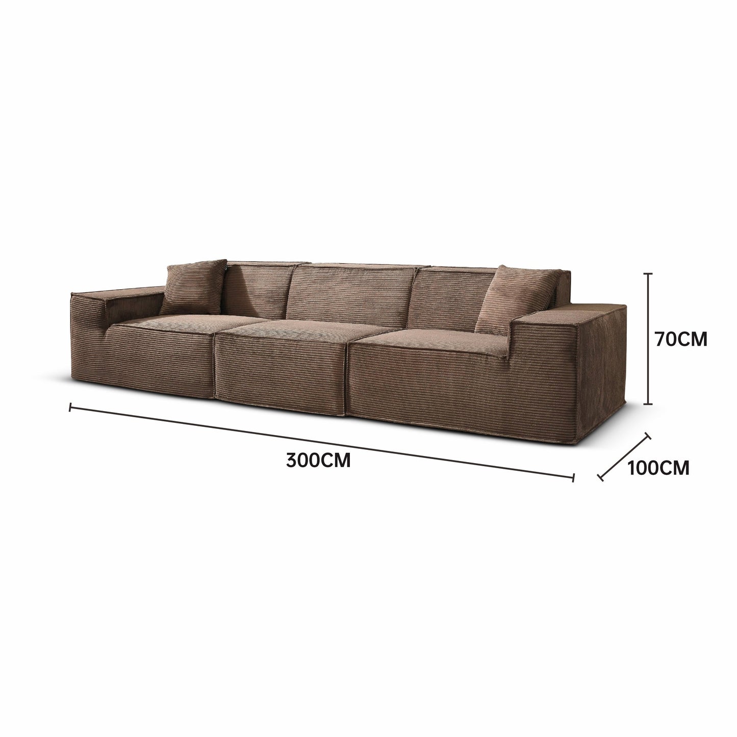 Modular Sectional Couch Corduroy Compressed Sofa in a Box Living Room Marsiling