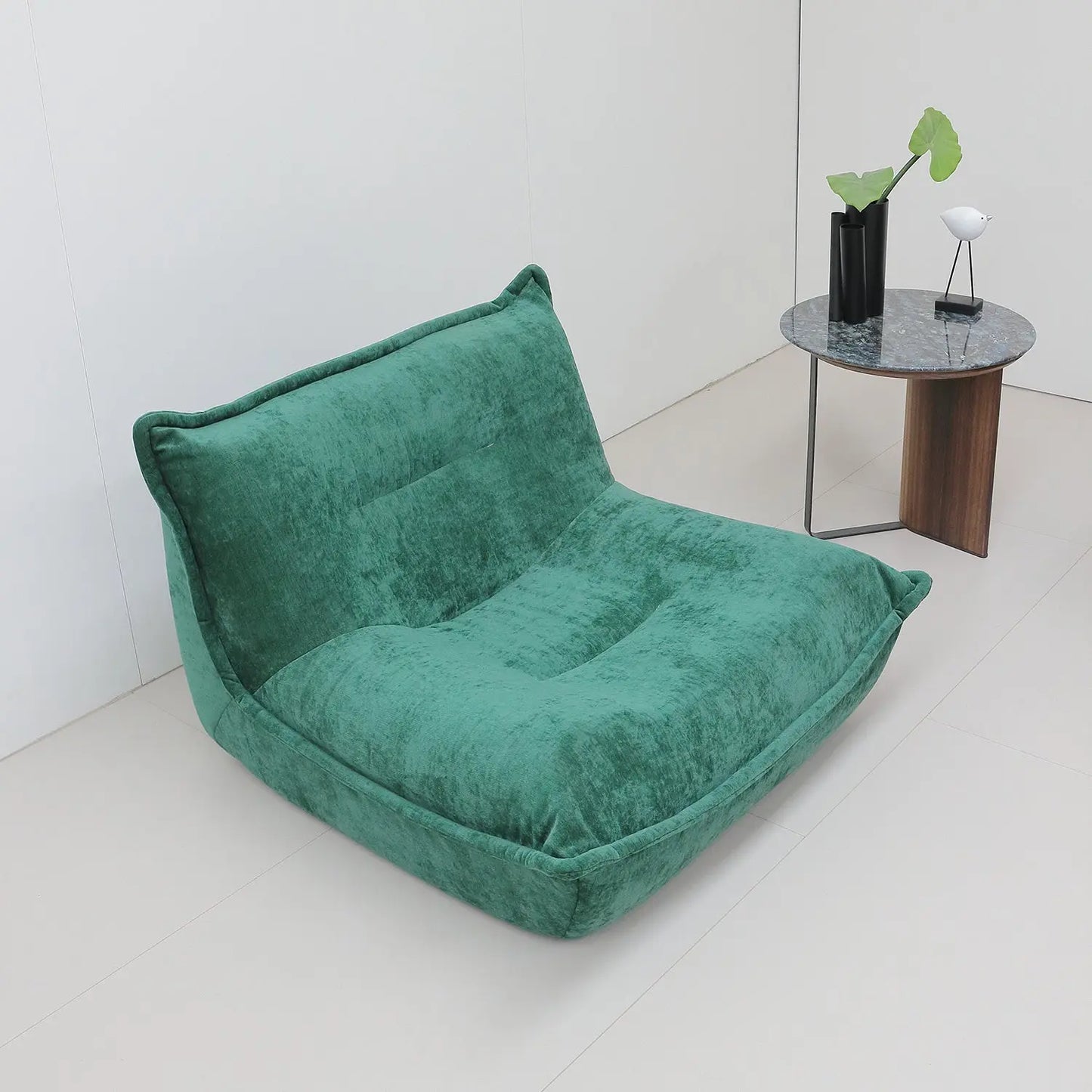 Luxury Fabric Single Lazy Sofa Chair Compression Bean Bag Sofa-in-a-Box Marsiling