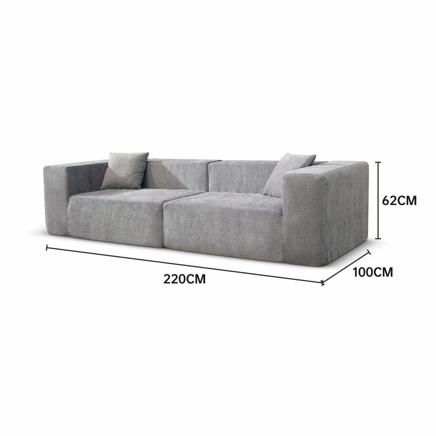 Modern Compressed Sofa Three Seater Modular Sectional Couch for Living Room Marsiling