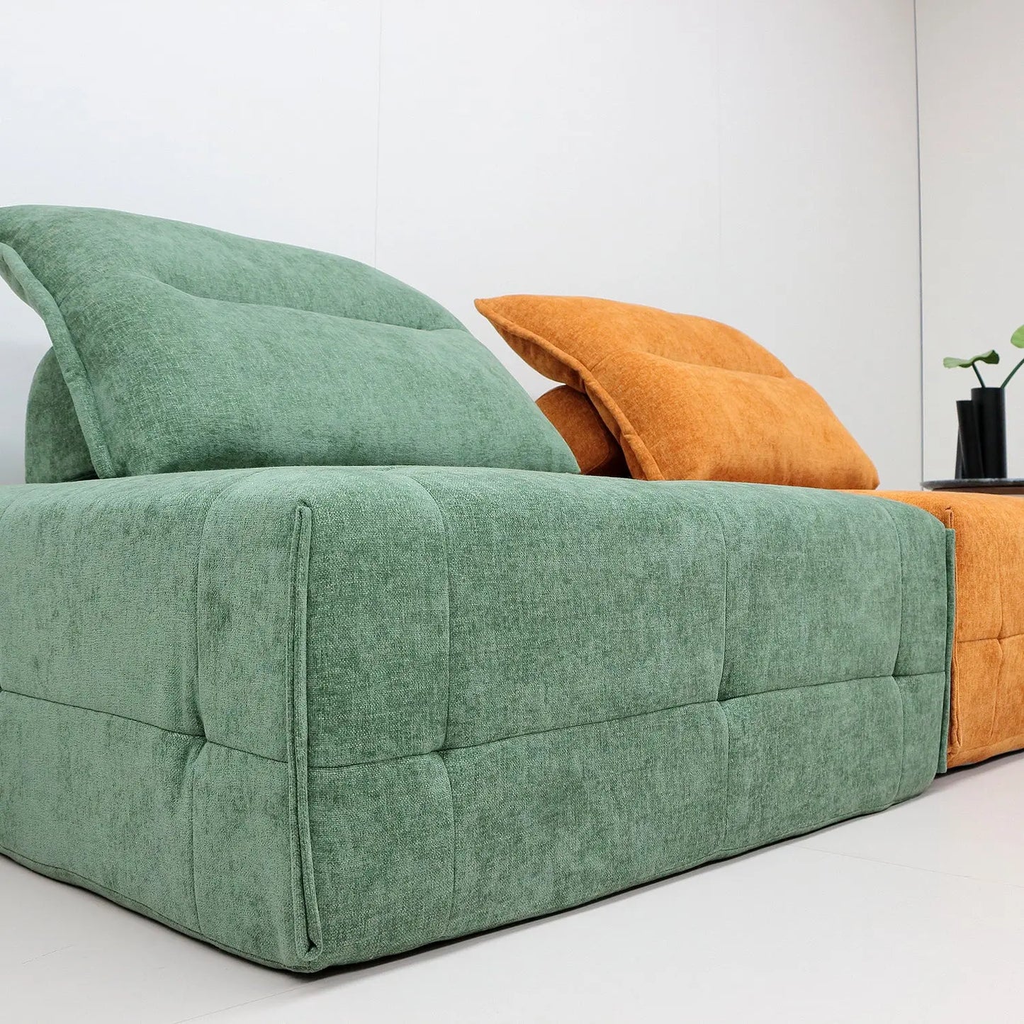 Vacuum Compressed Sofa Full Foam Corner Couch Modern Fabric Compression Sofa Marsiling