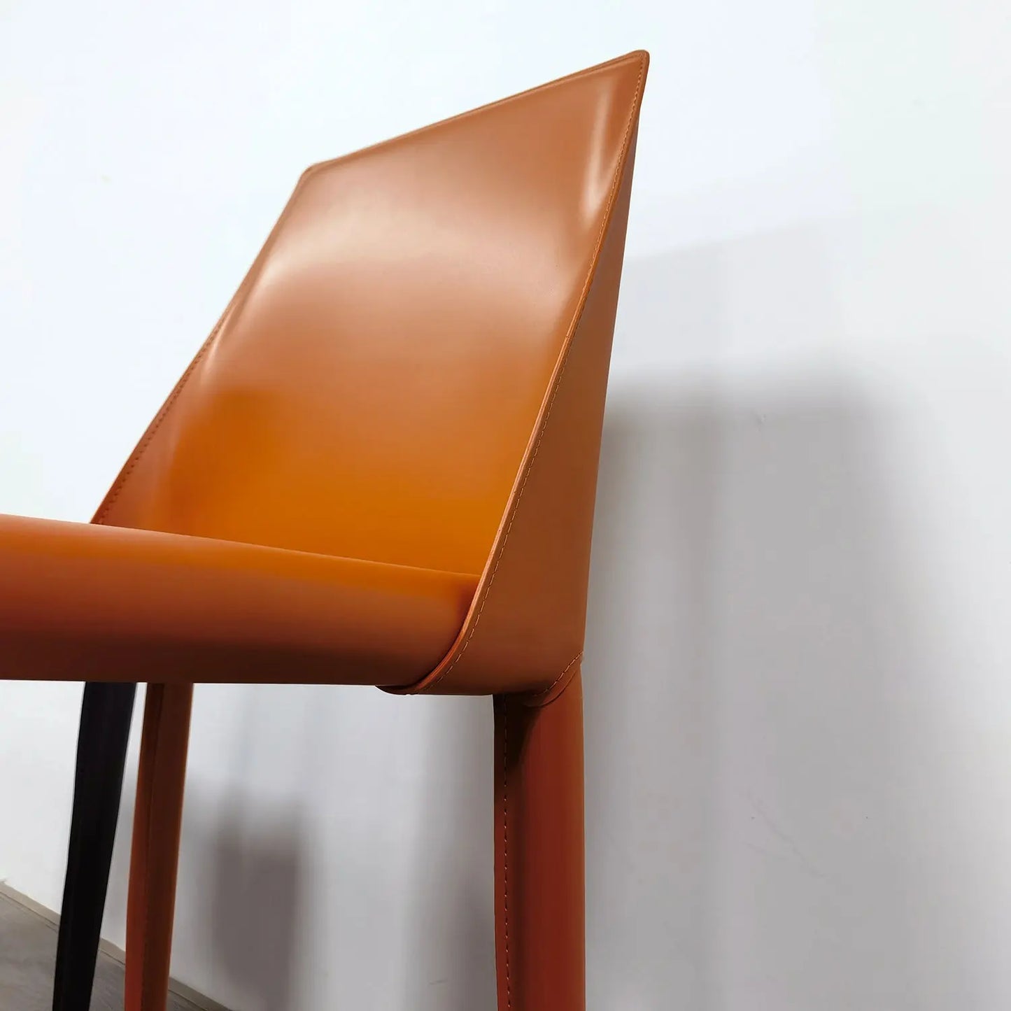 Modern Simple Deisng Barenia Leather Restaurant Cafe Dining Chair Marsiling