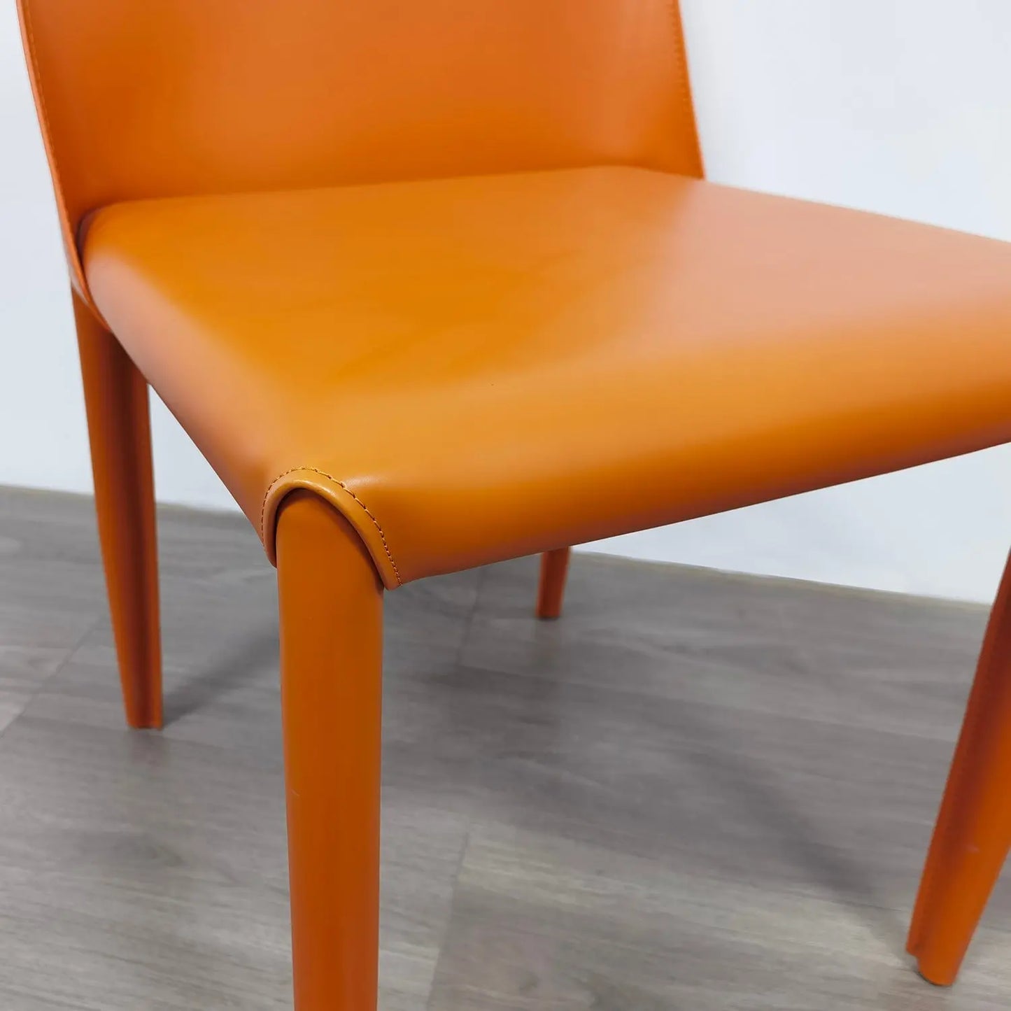 Modern Simple Deisng Barenia Leather Restaurant Cafe Dining Chair Marsiling