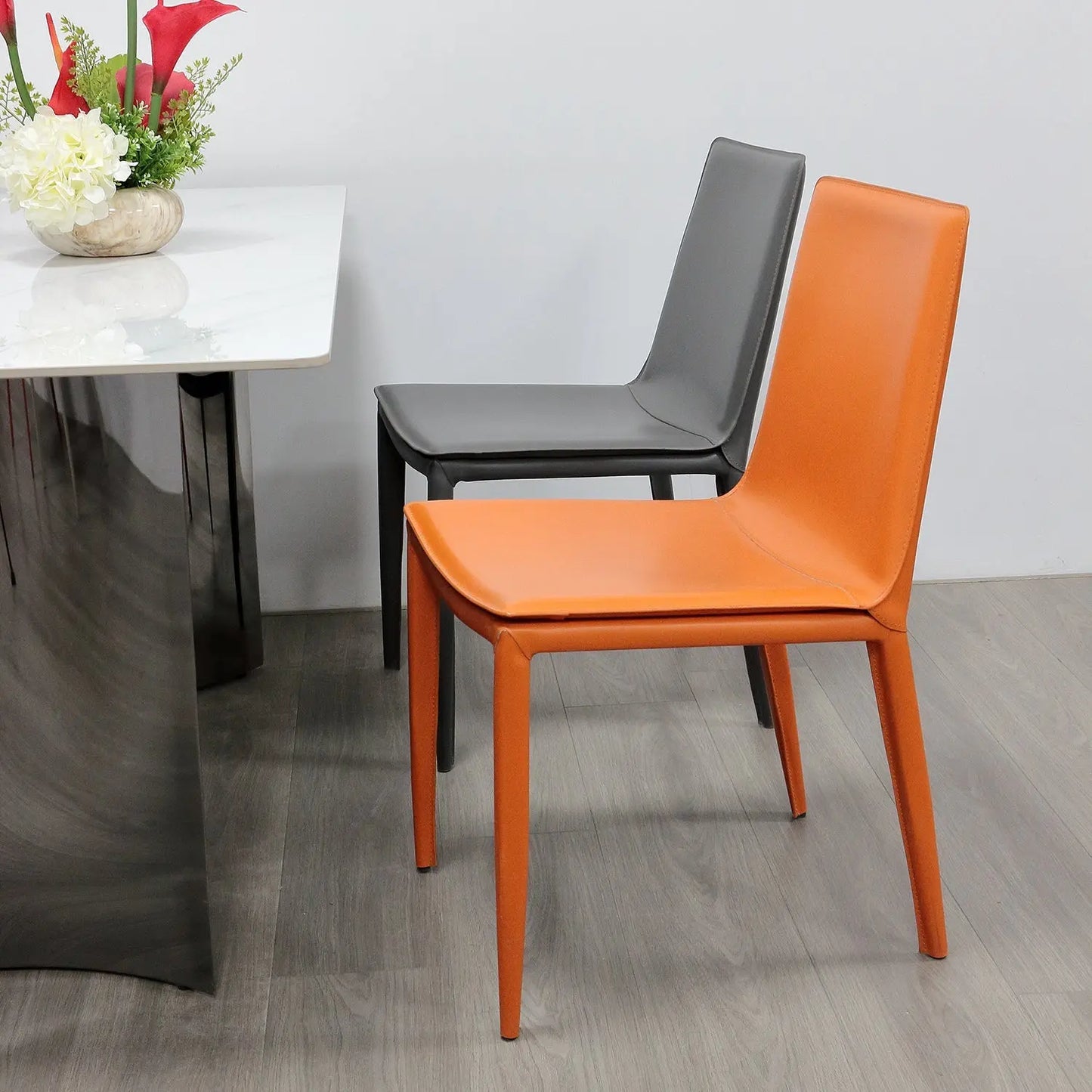 Minimalist Home Restaurant Dining Chair Leather Creative Cafe Hotel Chair Marsiling