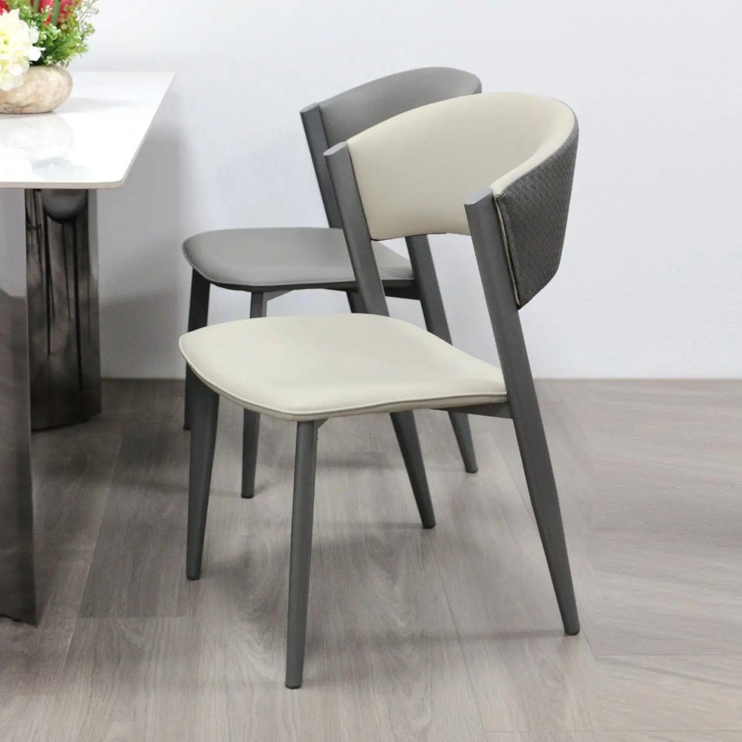 Home Restaurant Hotel Modern Iron Legs Dining Room Furniture Dining Chair Marsiling