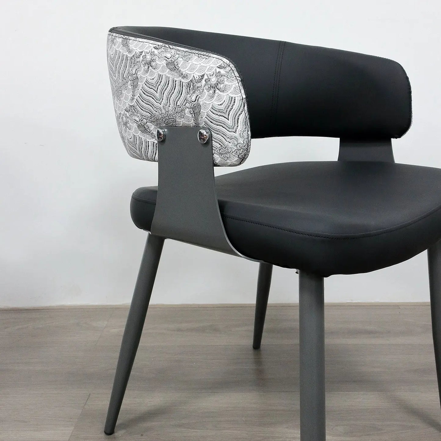 Contemporary Luxury Upholstered Indoor Metal Leather Restaurant Dining Chair Marsiling