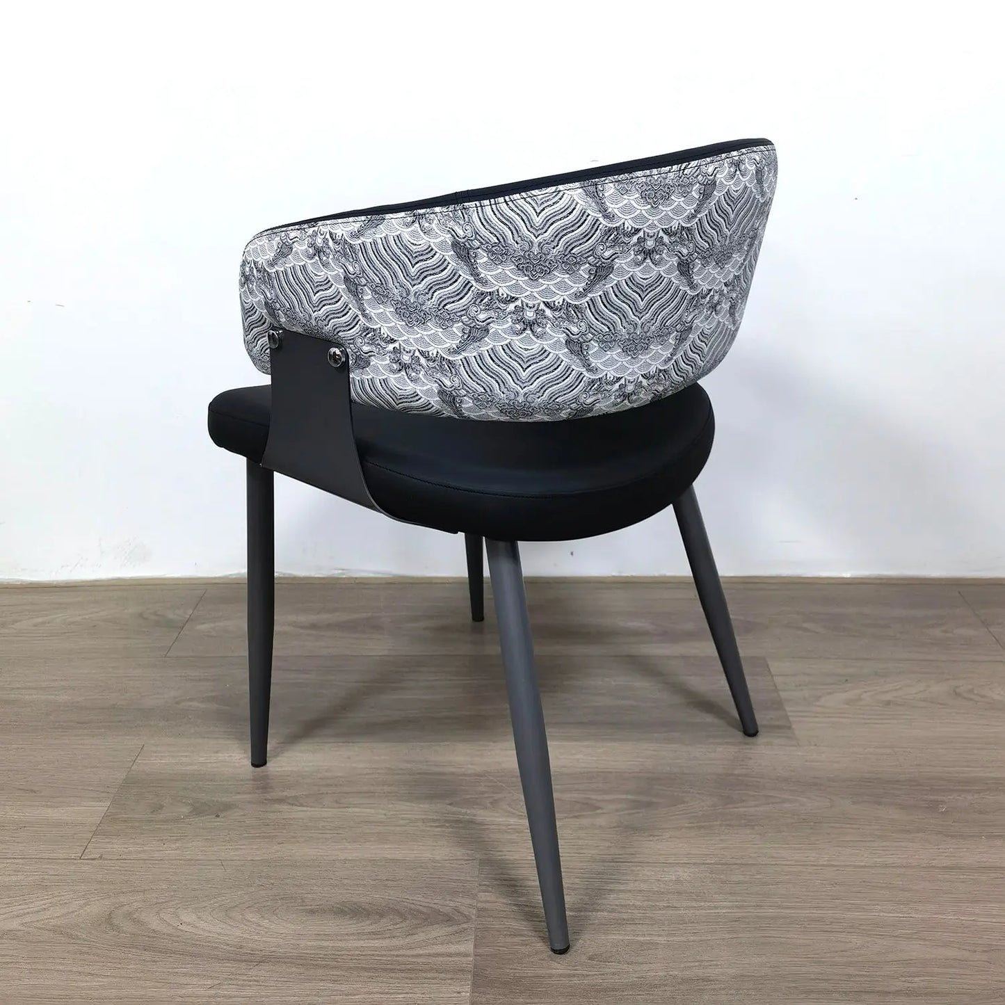 Contemporary Luxury Upholstered Indoor Metal Leather Restaurant Dining Chair Marsiling