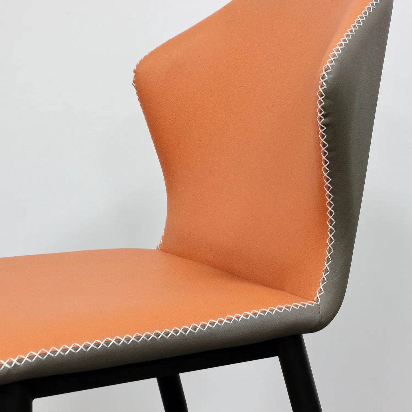 Hotel Nordic Luxury PU Dining Chairs Set Manufacturers Modern Wtih Iron Legs Marsiling