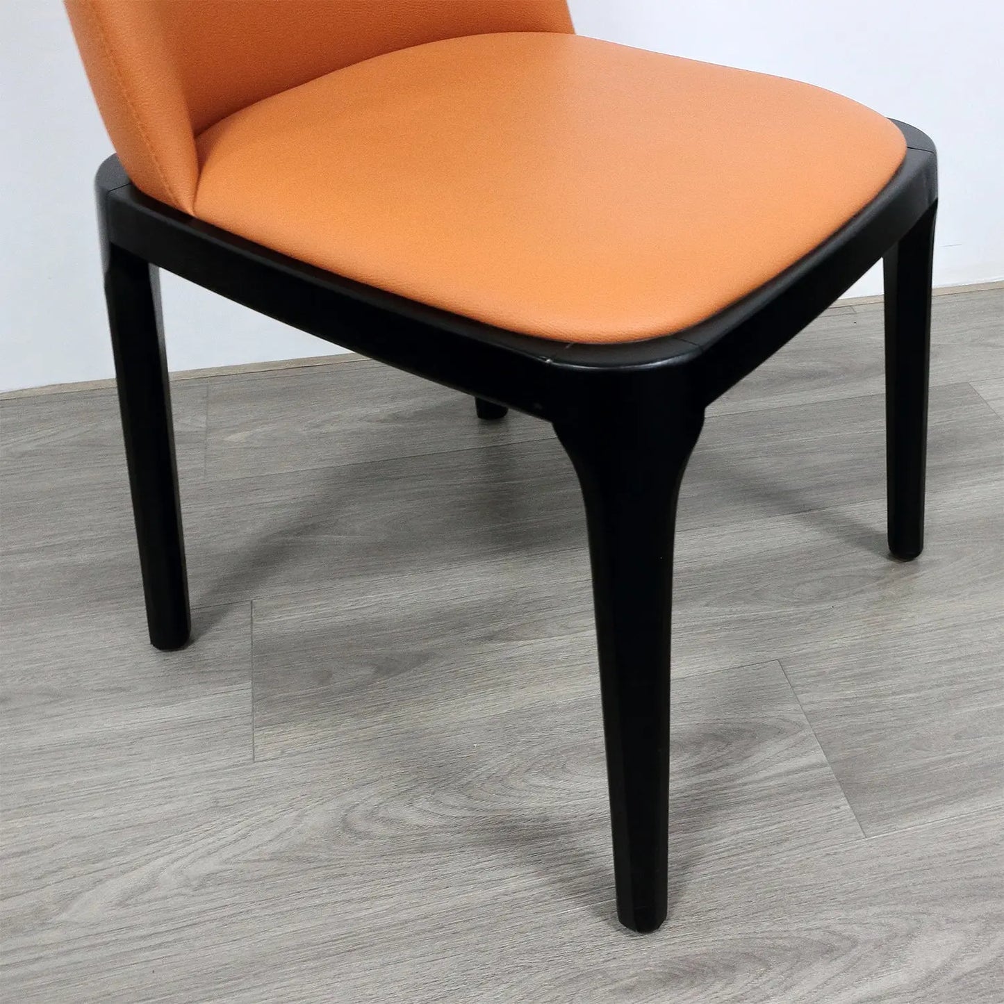 Wholesale Modern PU Leather Wood Chair Upholstered Solid Wood Dining Chairs Marsiling