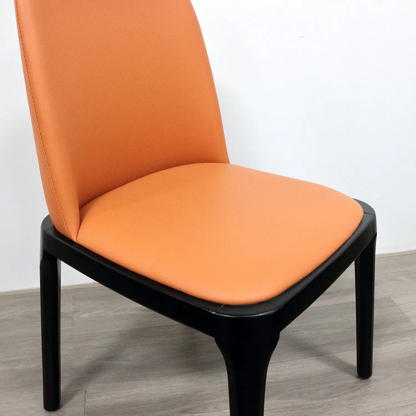 Wholesale Modern PU Leather Wood Chair Upholstered Solid Wood Dining Chairs Marsiling