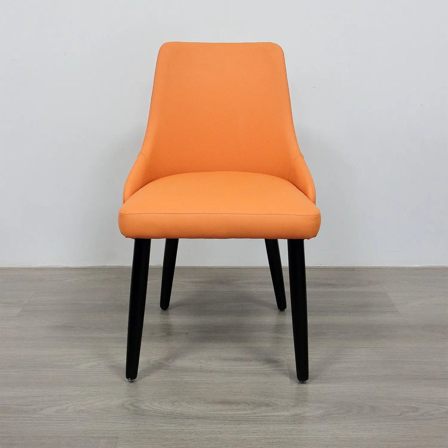 Italian Hote PU Leather Covered Backrest Upholstered High Back Dining Chairs Marsiling