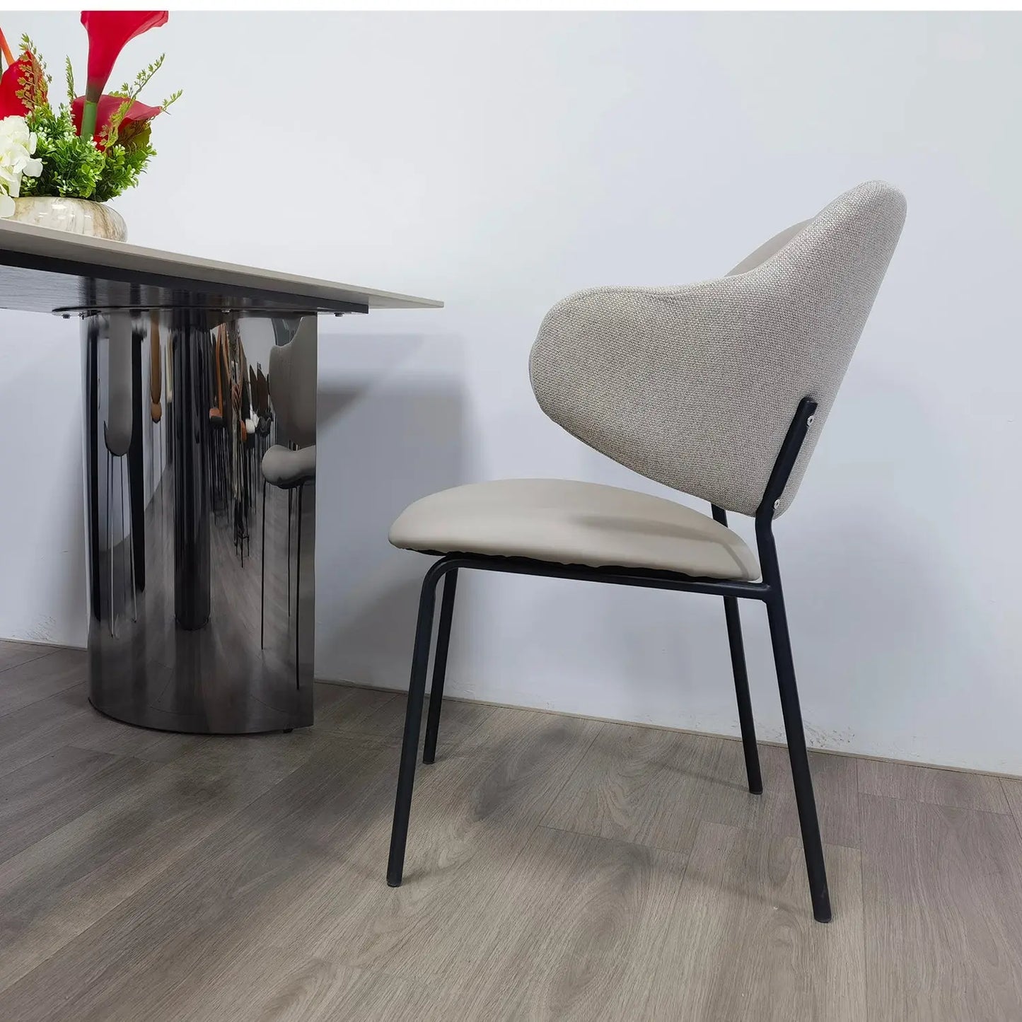 Modern Design Home Living Room Furniture Linen Dining Chair for Cafe Hotel Marsiling