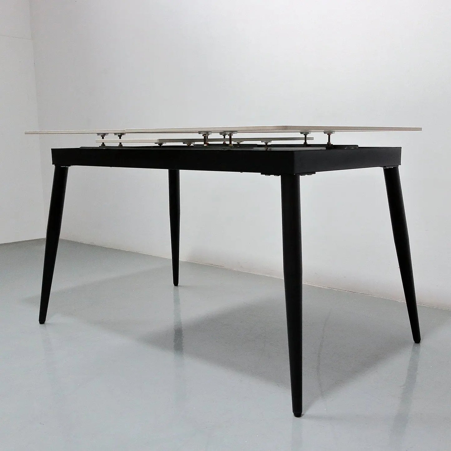 Simple Style Glossy Sintered Stone Table Top Extendable Dining Table Furniture Marsiling