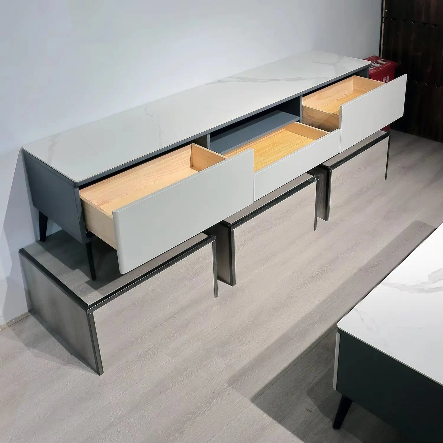 Simple Fashion Design Living Room MDF Coffee Table Side Cabinet TV Stand Marsiling