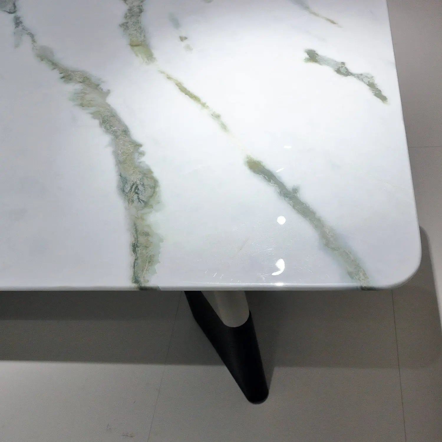 Natural Marble Dining Table Modern - Minimalist Luxury with Unique Leg Design 2505 Marsiling Furniture