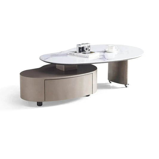 Modern Functional Coffee Table with Storage and Wheels GNCJ2403 Marsiling Furniture