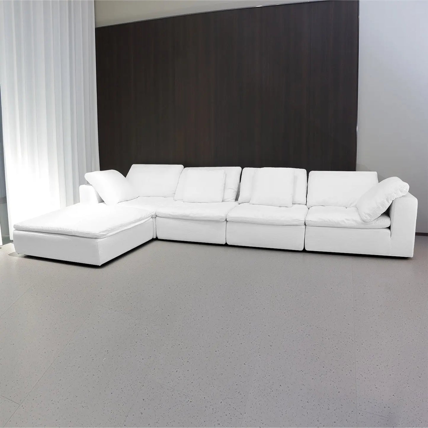 Italian Home Furniture L Shape Fabric Modern Sofa Corner Modulable Recliners Sofa Sets Marsiling