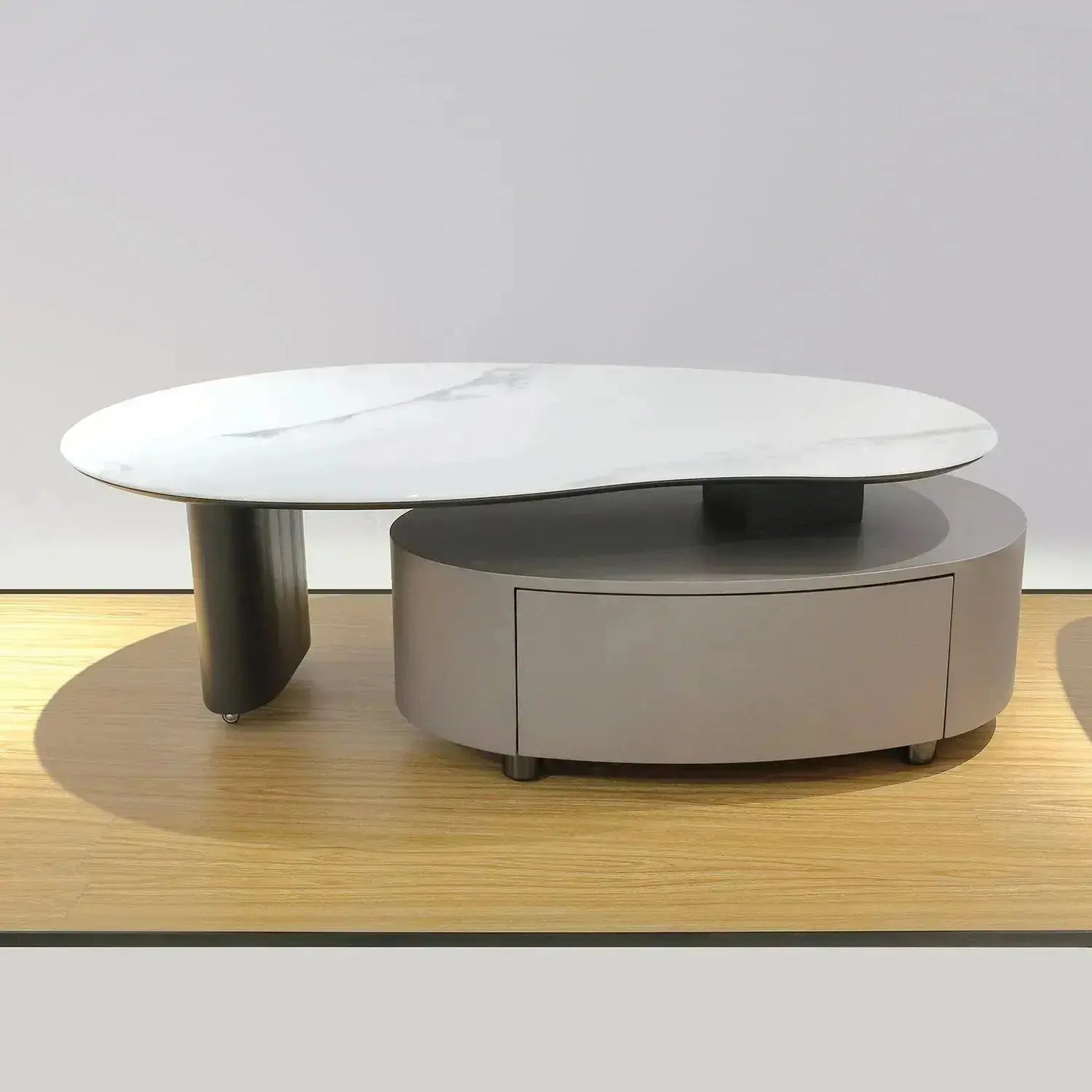 Modern Functional Coffee Table with Storage and Wheels GNCJ2403 Marsiling Furniture