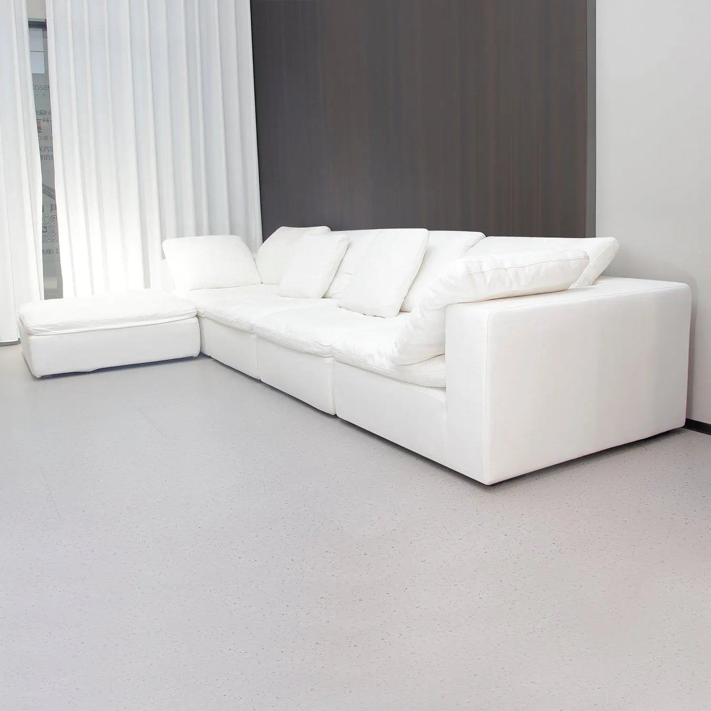 Italian Home Furniture L Shape Fabric Modern Sofa Corner Modulable Recliners Sofa Sets Marsiling