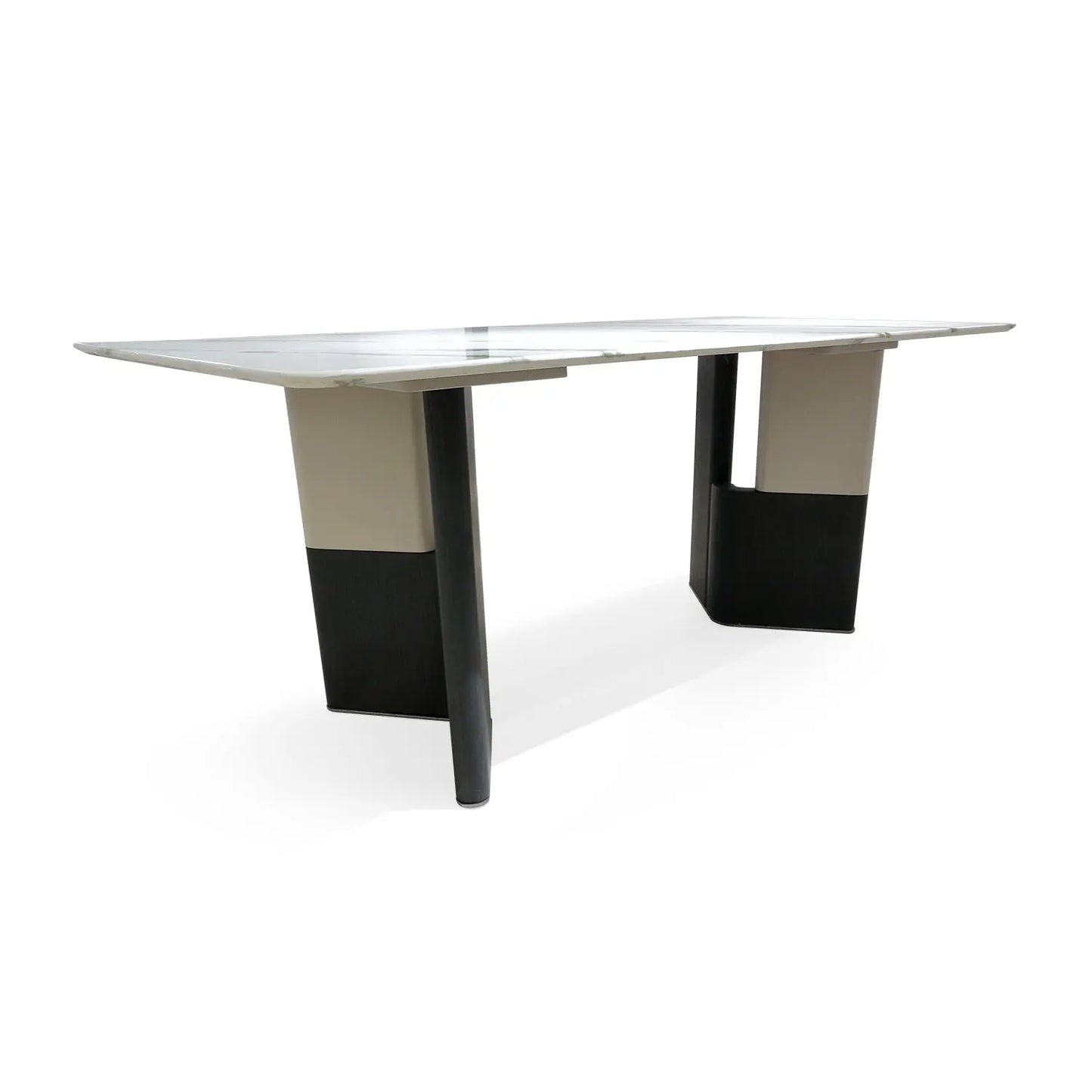Natural Marble Dining Table Modern - Minimalist Luxury with Unique Leg Design 2505 Marsiling Furniture