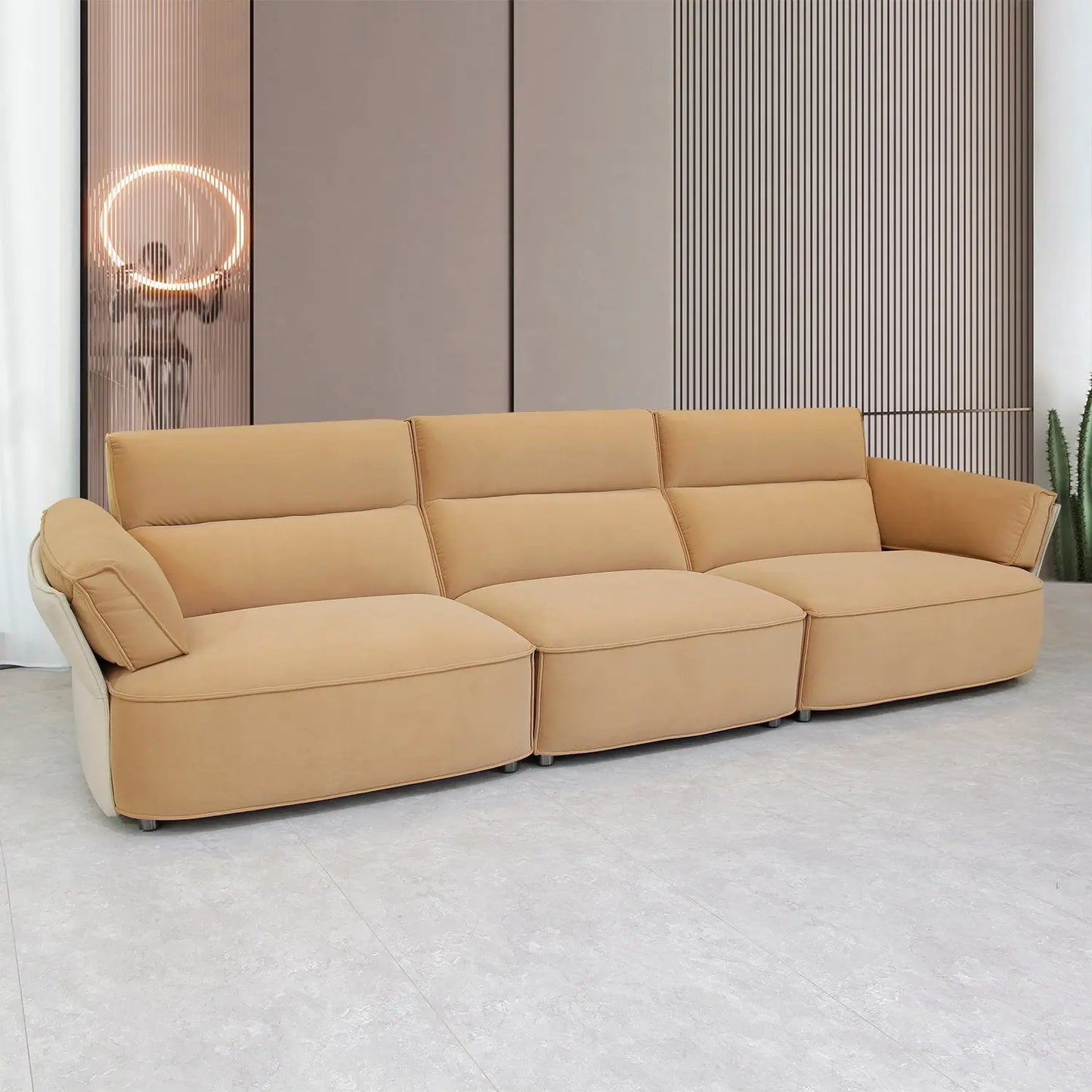 Modern Lounge Fancy Sectional Living Room Sets Sofa High-density Fabric Solid Wood Frame Sofa Home Furniture Marsiling