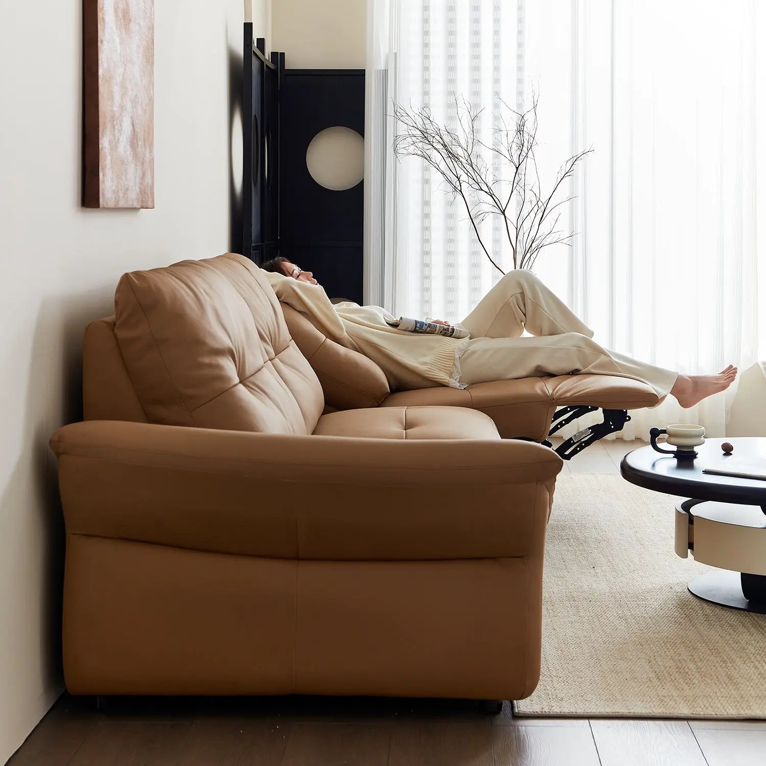 Wholesale Brown Three Seater Luxury Leather Lounge Sofa Set Living Room Furniture Marsiling