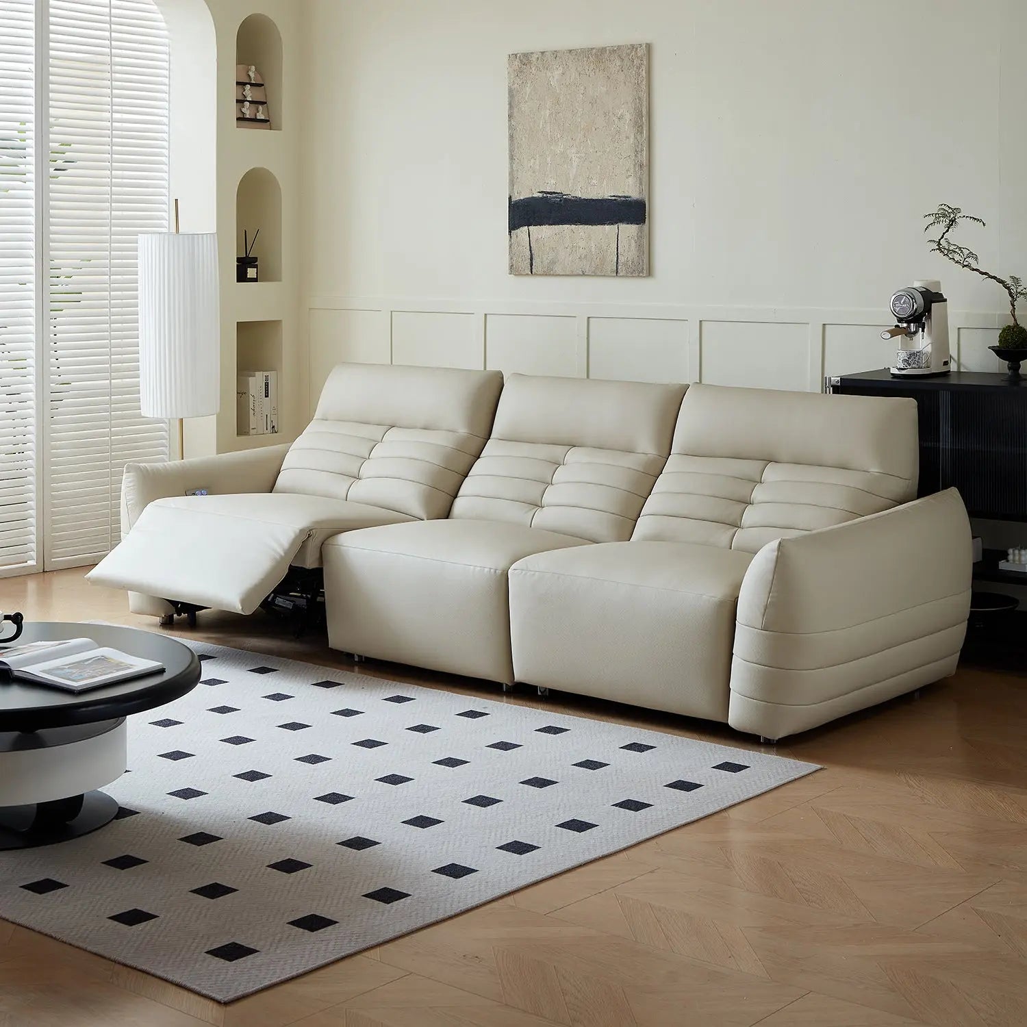 Multifunctional Recliner Adjustable Sofa Set Modern Leather Sofas Living Room Furniture Marsiling