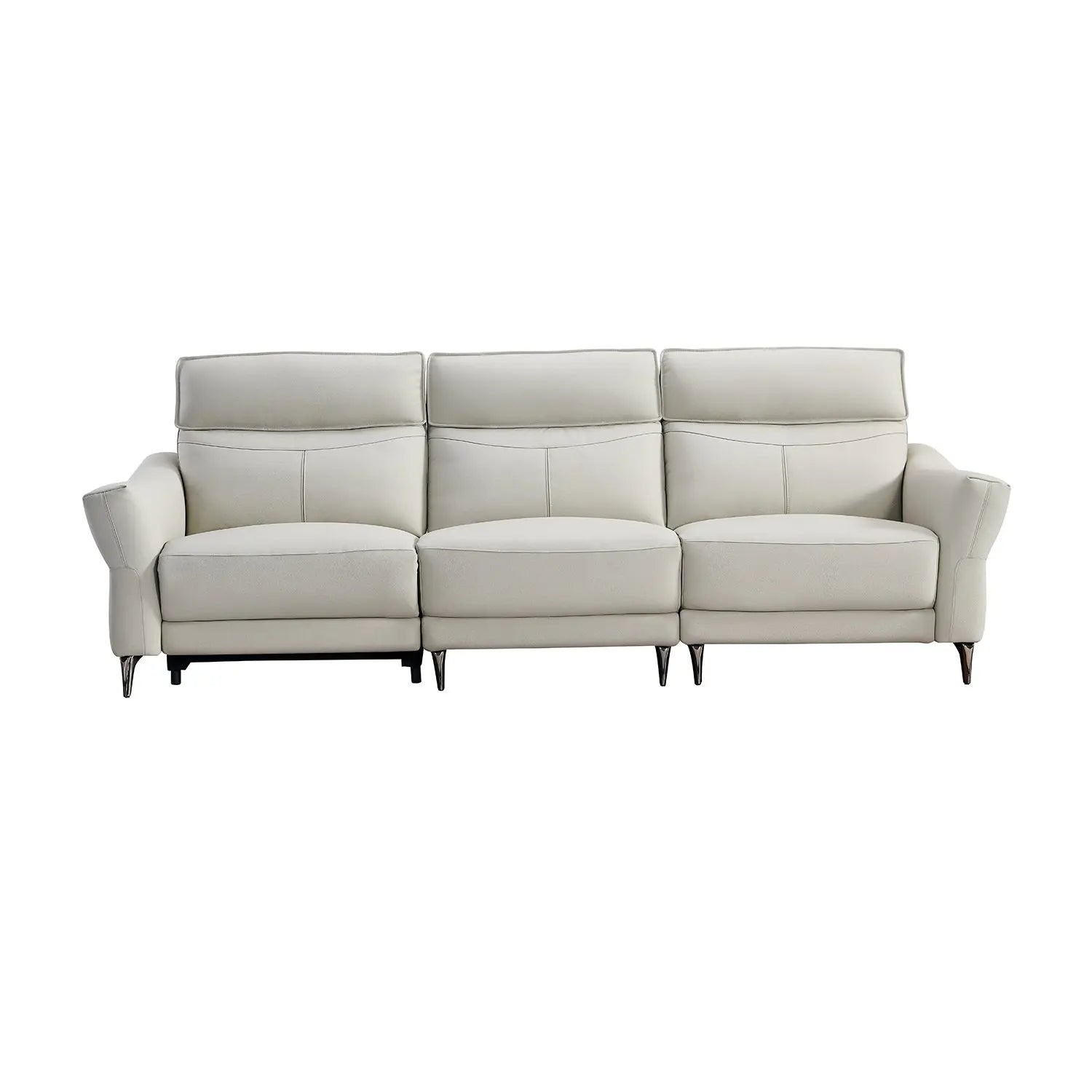 Modern Ecological Genuine Leather Electric Recliner Sofa with Retractable Footrest for Home and Office Marsiling Furniture