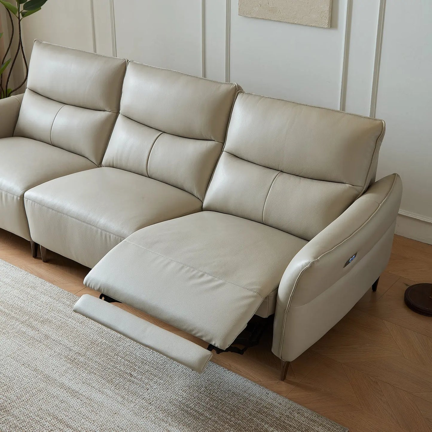 Italian Design Living Room Furniture Multifunctional Modular Home Comfort Leather Corner Sofa Marsiling Furniture