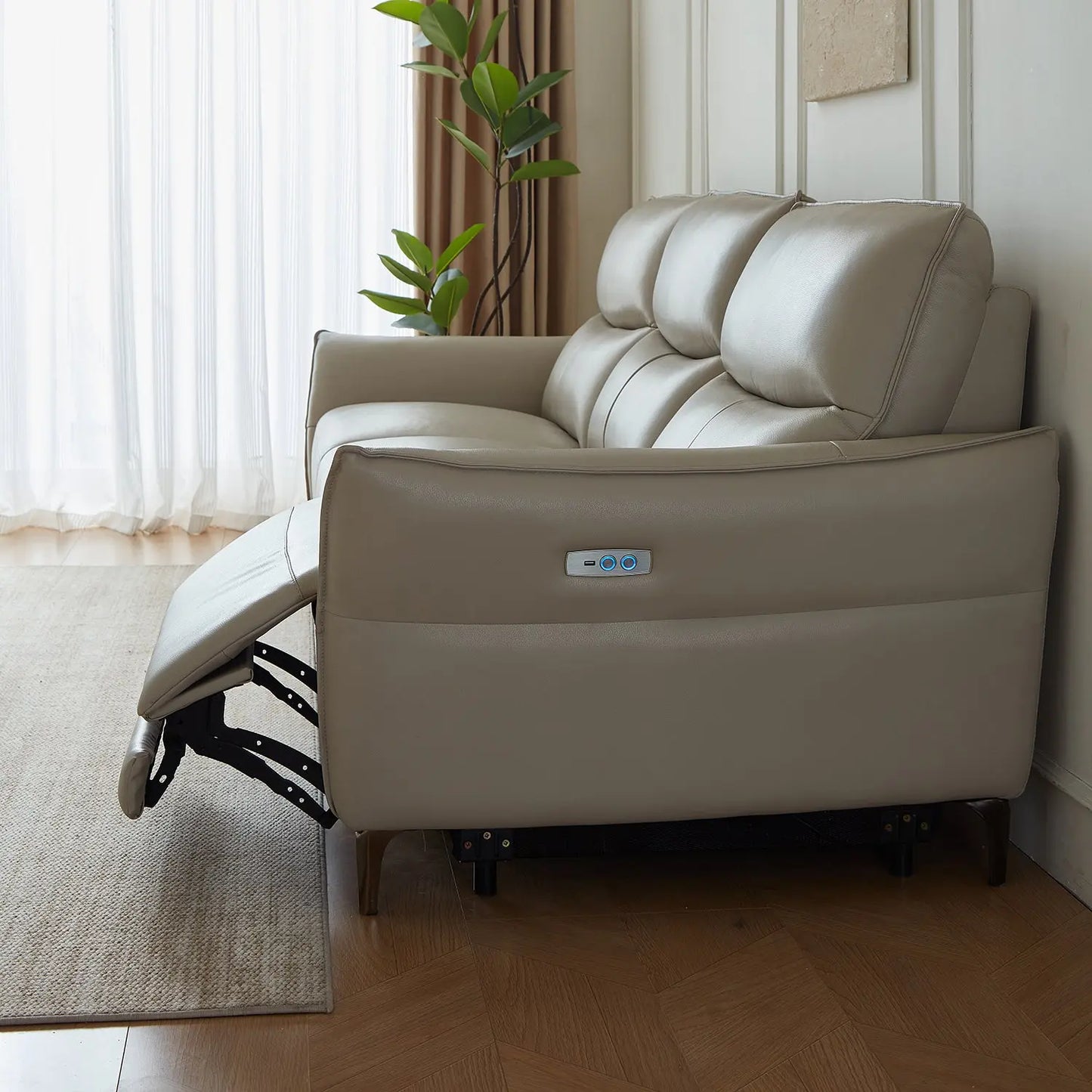 Italian Design Living Room Furniture Multifunctional Modular Home Comfort Leather Corner Sofa Marsiling Furniture