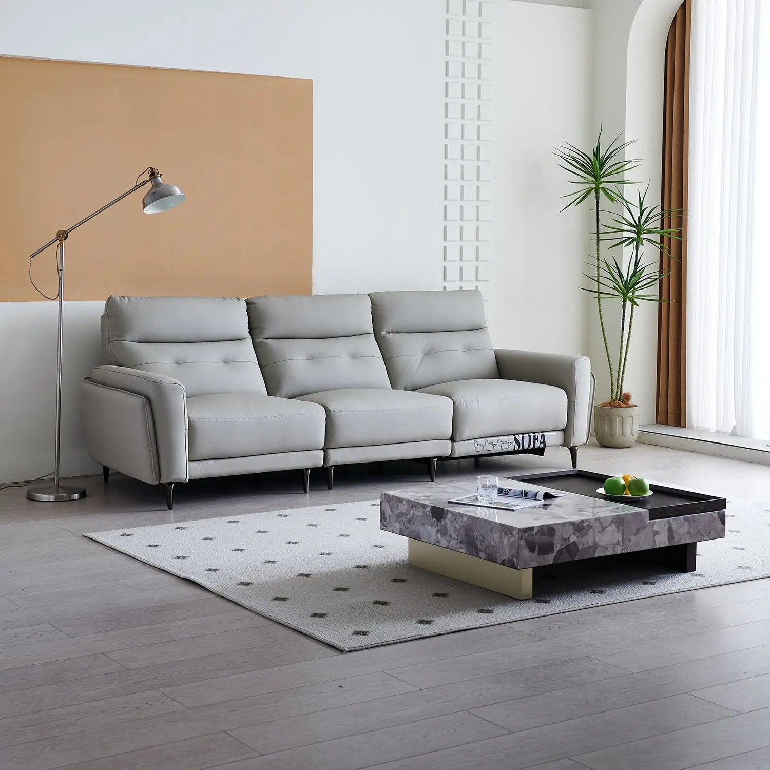 Three-Seat Multi-Functional Sofa Combination Recliner Electric Functional Sofa Marsiling Furniture