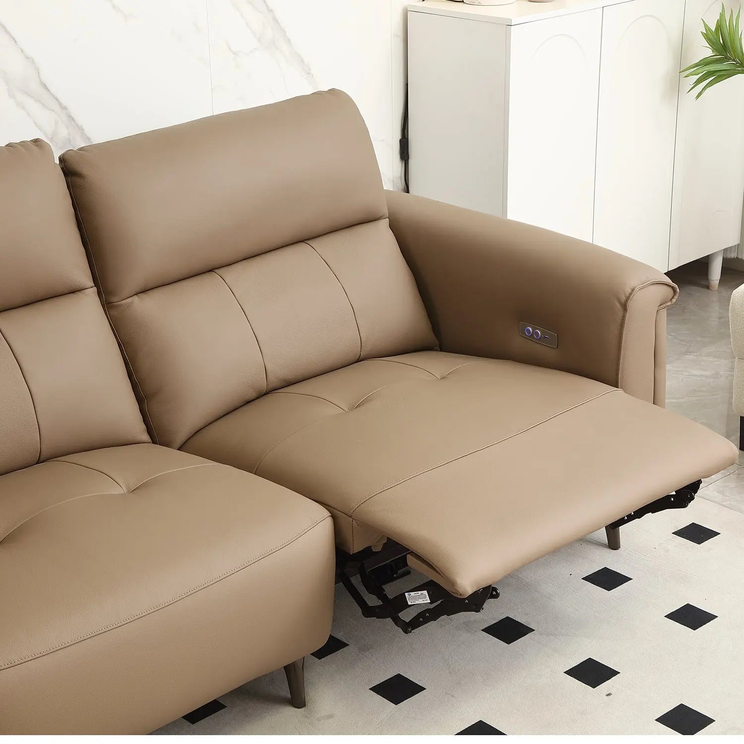 Living Room Leather Lobby Sofa Upholstered Waiting Modern Leather Couch Furniture Marsiling Furniture