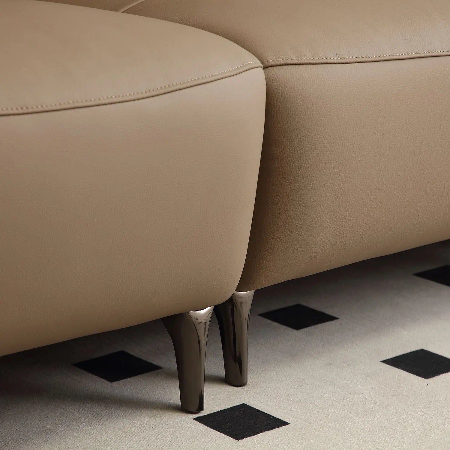 Living Room Leather Lobby Sofa Upholstered Waiting Modern Leather Couch Furniture Marsiling Furniture