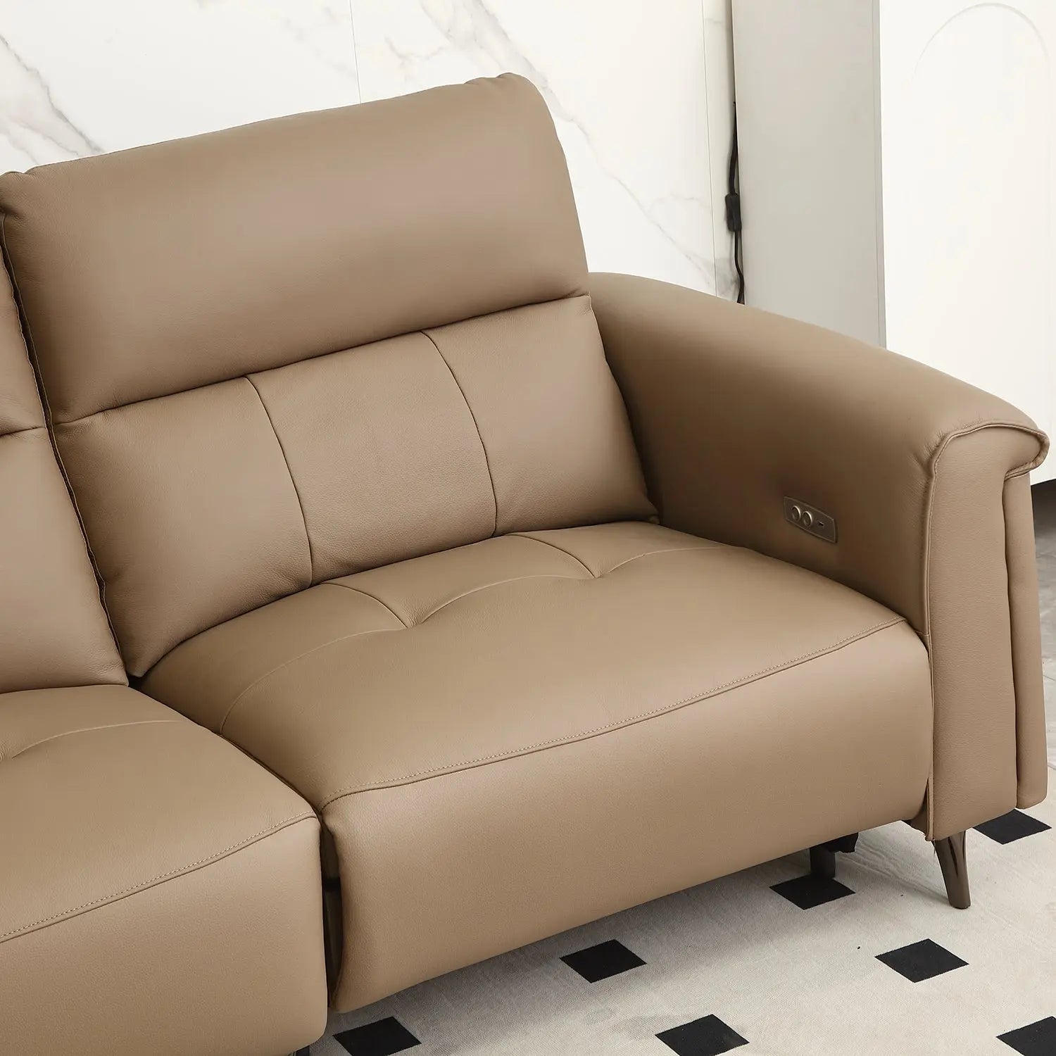 Living Room Leather Lobby Sofa Upholstered Waiting Modern Leather Couch Furniture Marsiling Furniture