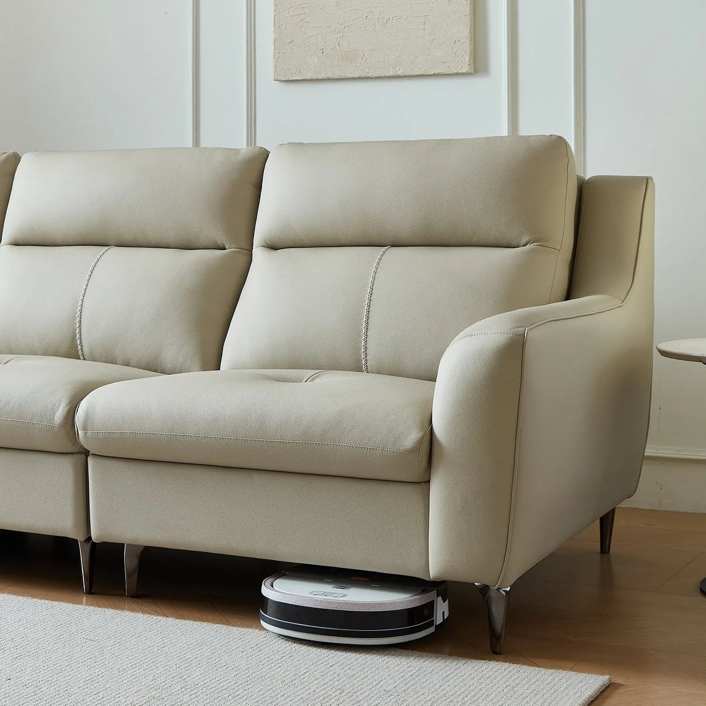 European Contemporary Living Room Sofa Furniture Ecological Genuine Leather Electric Module Functional Recliner Couch Marsiling Furniture
